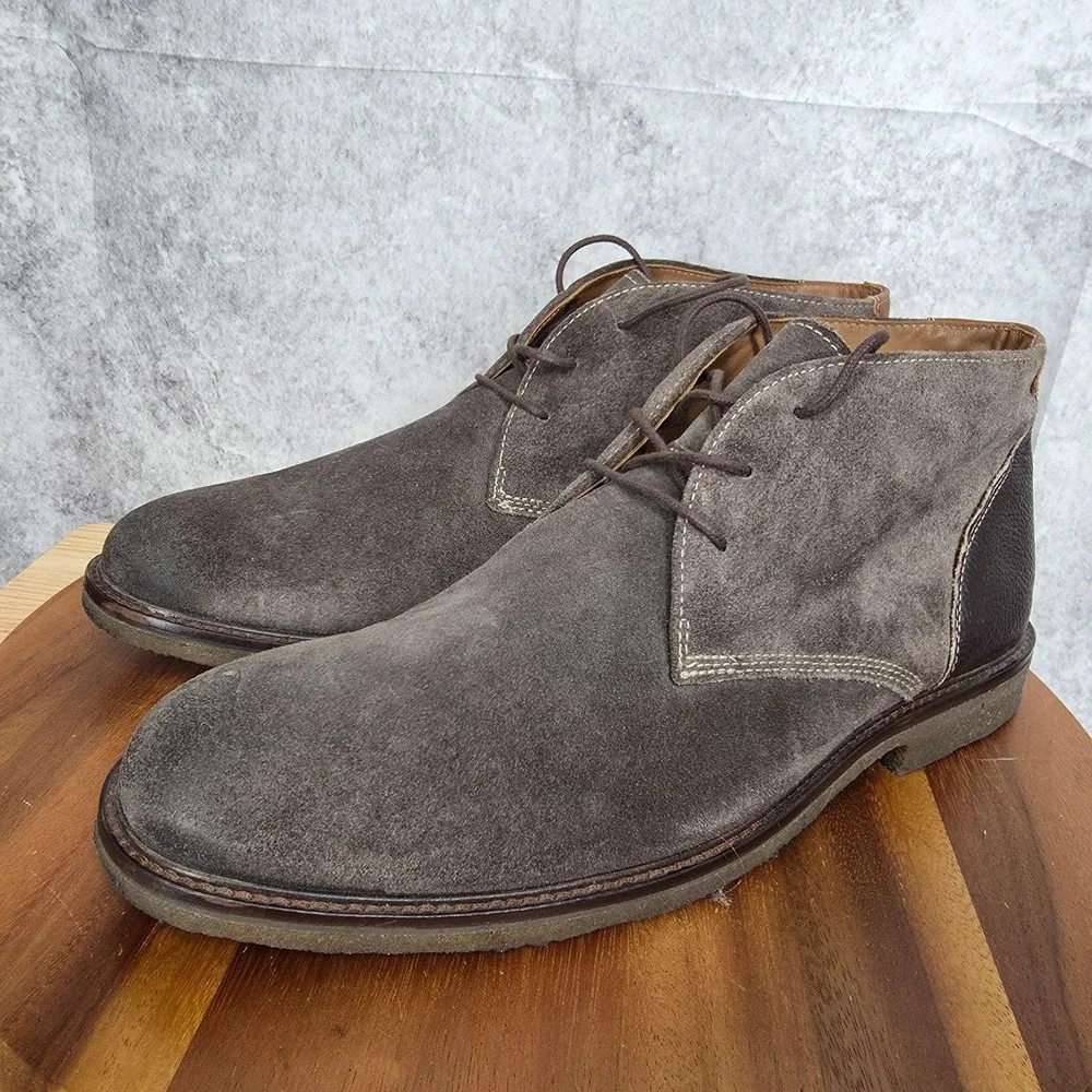 Johnston & Murphy Copeland Chukka Boots Mens 12 M Brown Suede Sheepskin‎ 25-3019